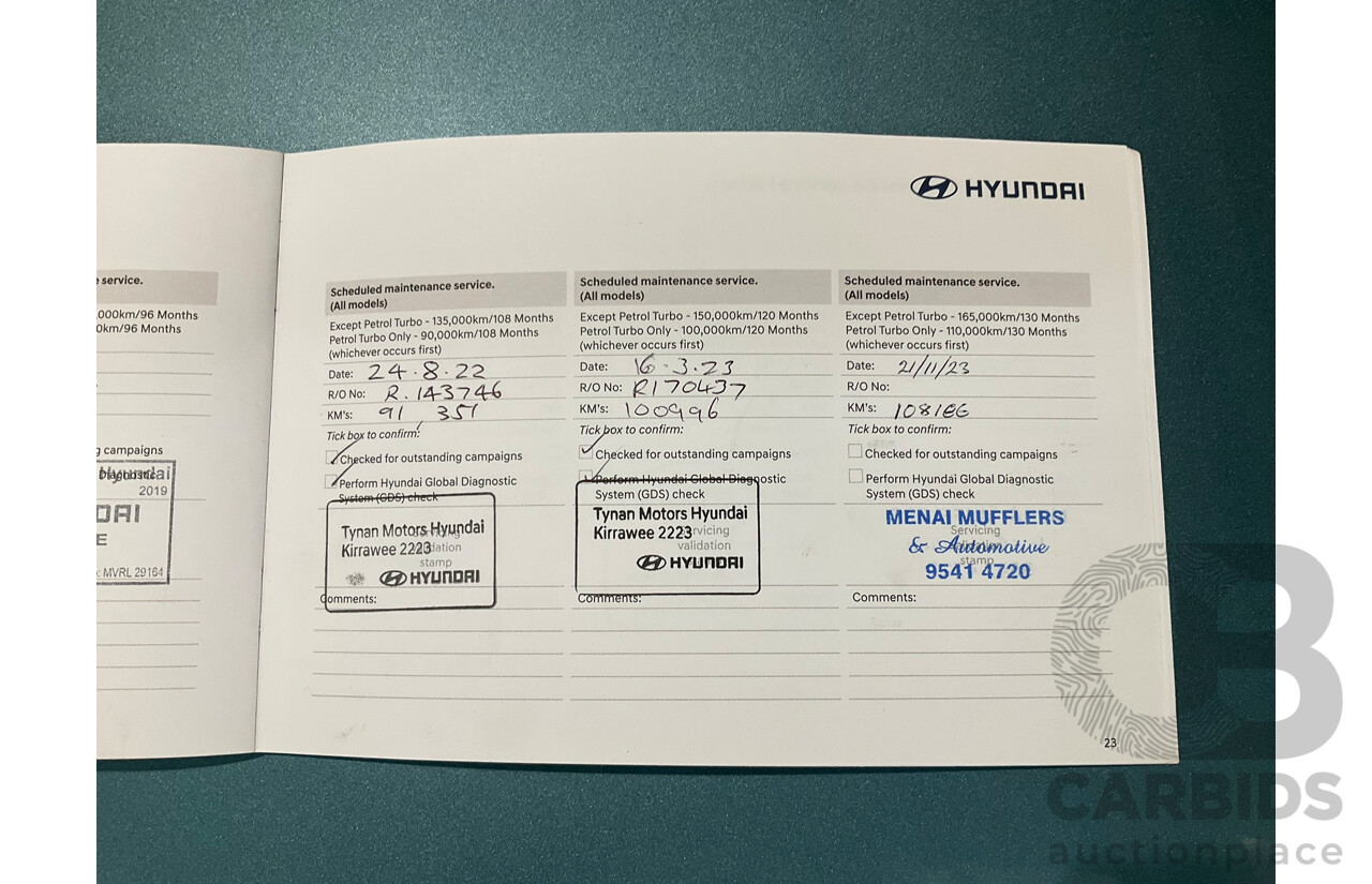 02/2018 Hyundai Kona Highlander (AWD) OS 4d Wagon Ceramic Blue 1.6L