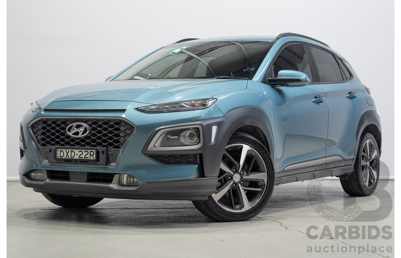 02/2018 Hyundai Kona Highlander (AWD) OS 4d Wagon Ceramic Blue 1.6L
