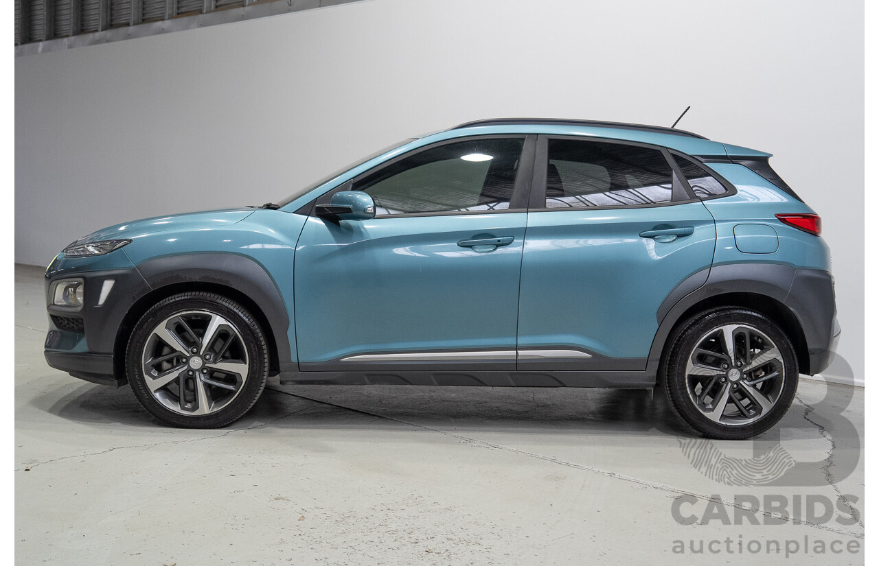 02/2018 Hyundai Kona Highlander (AWD) OS 4d Wagon Ceramic Blue 1.6L