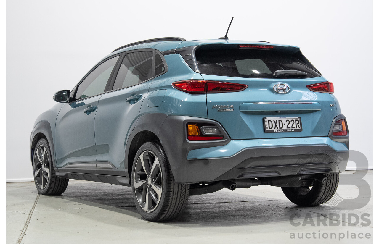 02/2018 Hyundai Kona Highlander (AWD) OS 4d Wagon Ceramic Blue 1.6L