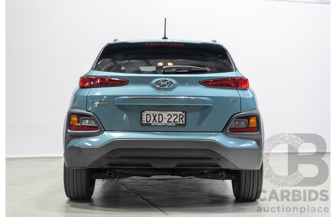 02/2018 Hyundai Kona Highlander (AWD) OS 4d Wagon Ceramic Blue 1.6L