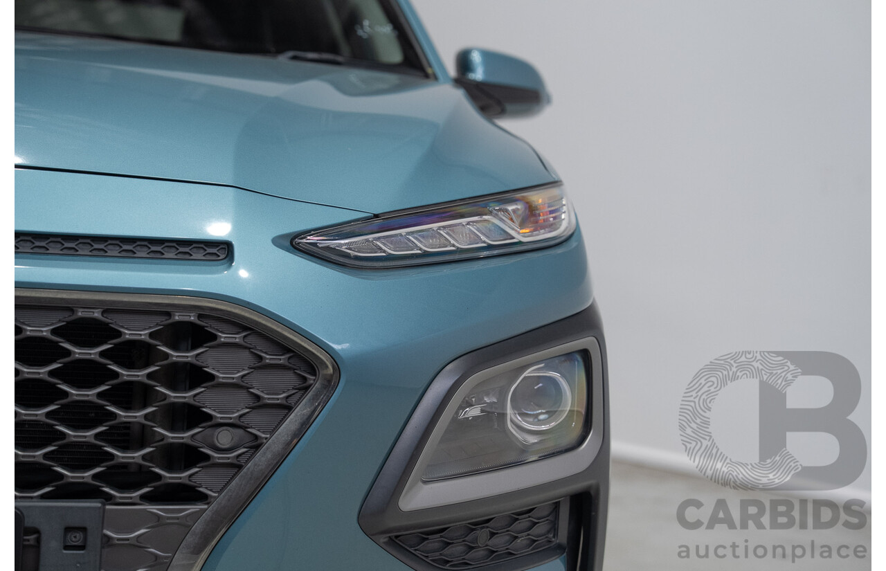 02/2018 Hyundai Kona Highlander (AWD) OS 4d Wagon Ceramic Blue 1.6L