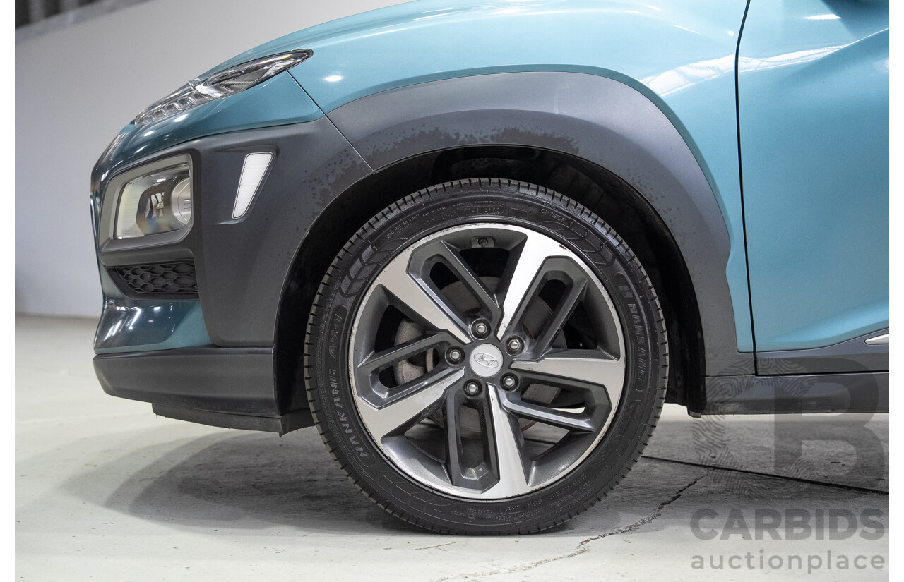02/2018 Hyundai Kona Highlander (AWD) OS 4d Wagon Ceramic Blue 1.6L