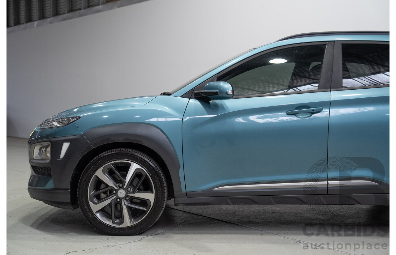 02/2018 Hyundai Kona Highlander (AWD) OS 4d Wagon Ceramic Blue 1.6L