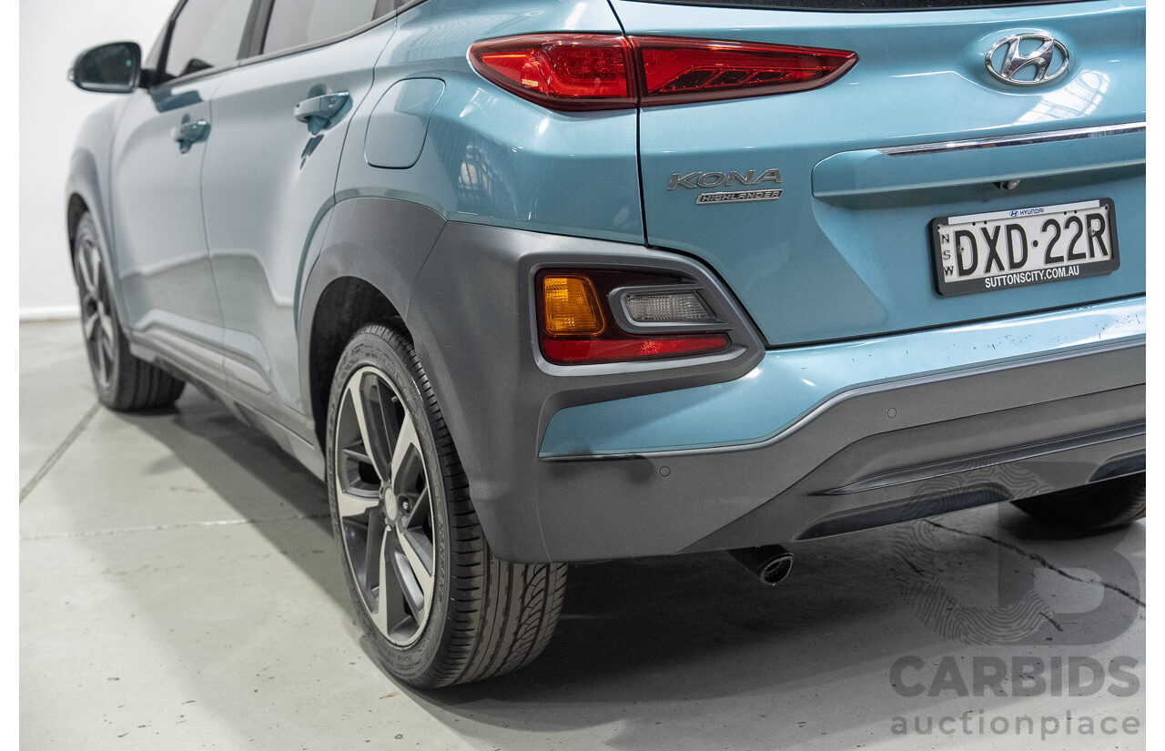02/2018 Hyundai Kona Highlander (AWD) OS 4d Wagon Ceramic Blue 1.6L