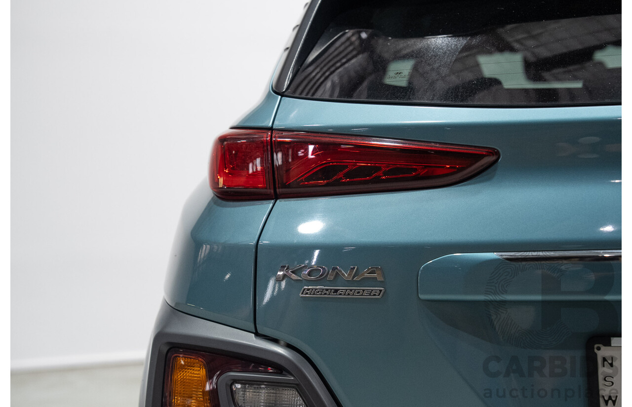 02/2018 Hyundai Kona Highlander (AWD) OS 4d Wagon Ceramic Blue 1.6L