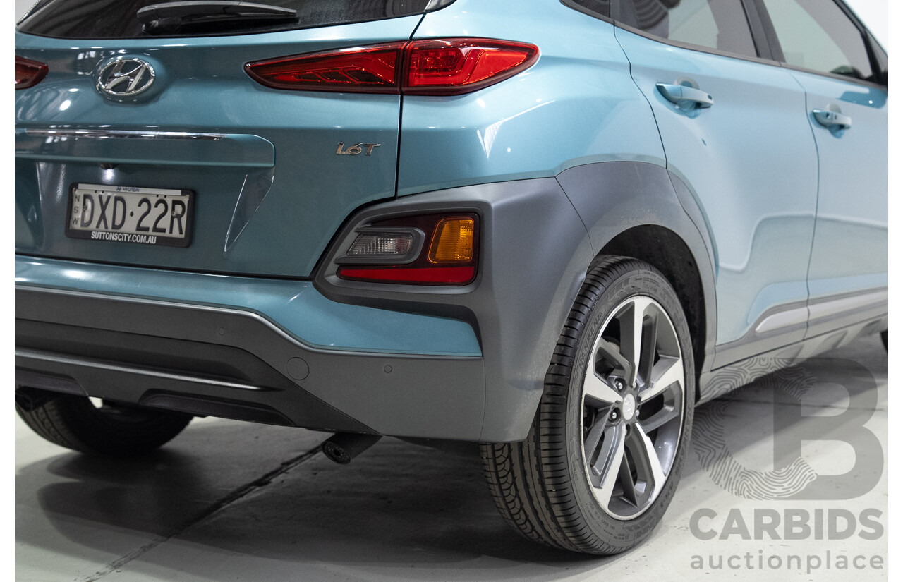 02/2018 Hyundai Kona Highlander (AWD) OS 4d Wagon Ceramic Blue 1.6L