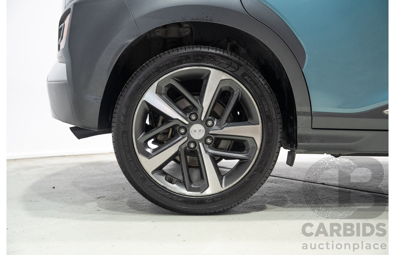 02/2018 Hyundai Kona Highlander (AWD) OS 4d Wagon Ceramic Blue 1.6L