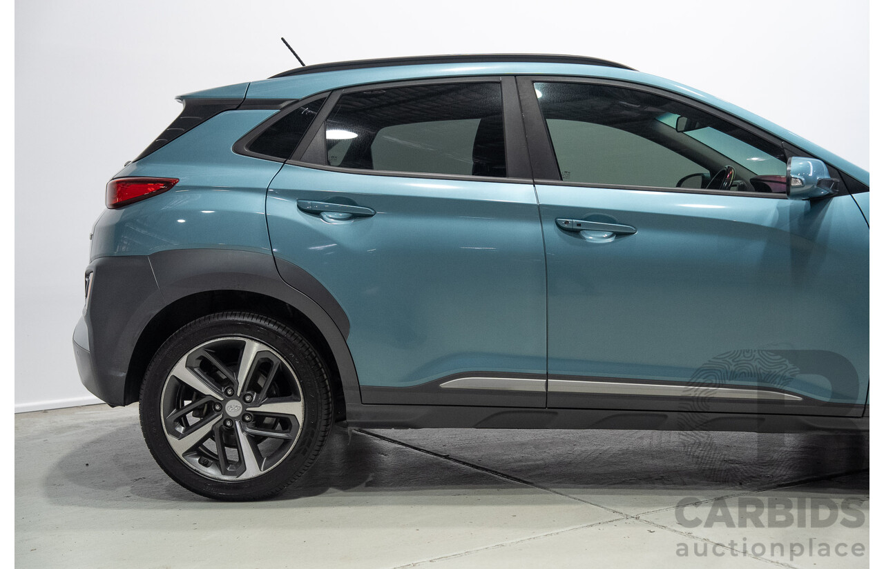 02/2018 Hyundai Kona Highlander (AWD) OS 4d Wagon Ceramic Blue 1.6L