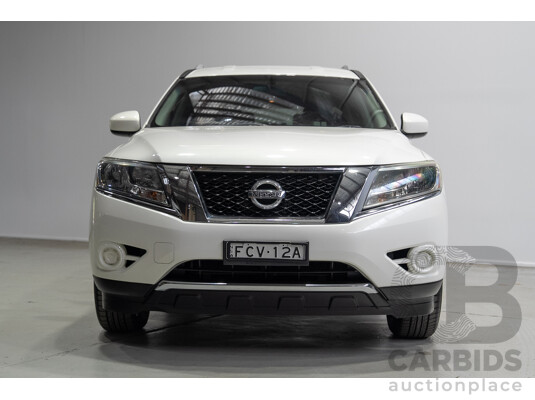 01/2015 Nissan Pathfinder ST R52 4d Wagon Glacier White V6 3.5L - 7 Seater