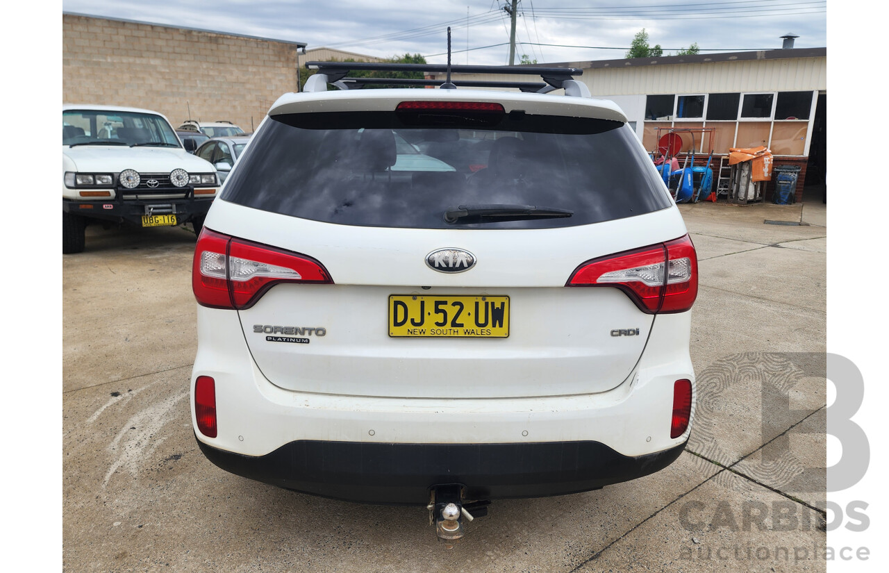 10/2012 Kia Sorento Platinum (4x4) XM MY12 4d Wagon White 2.2L