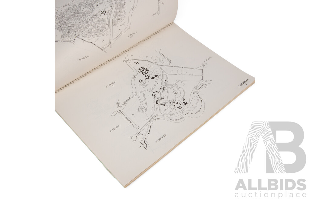 Bound Folio of Maps of Canberra by Suburbs; 1991 Edition