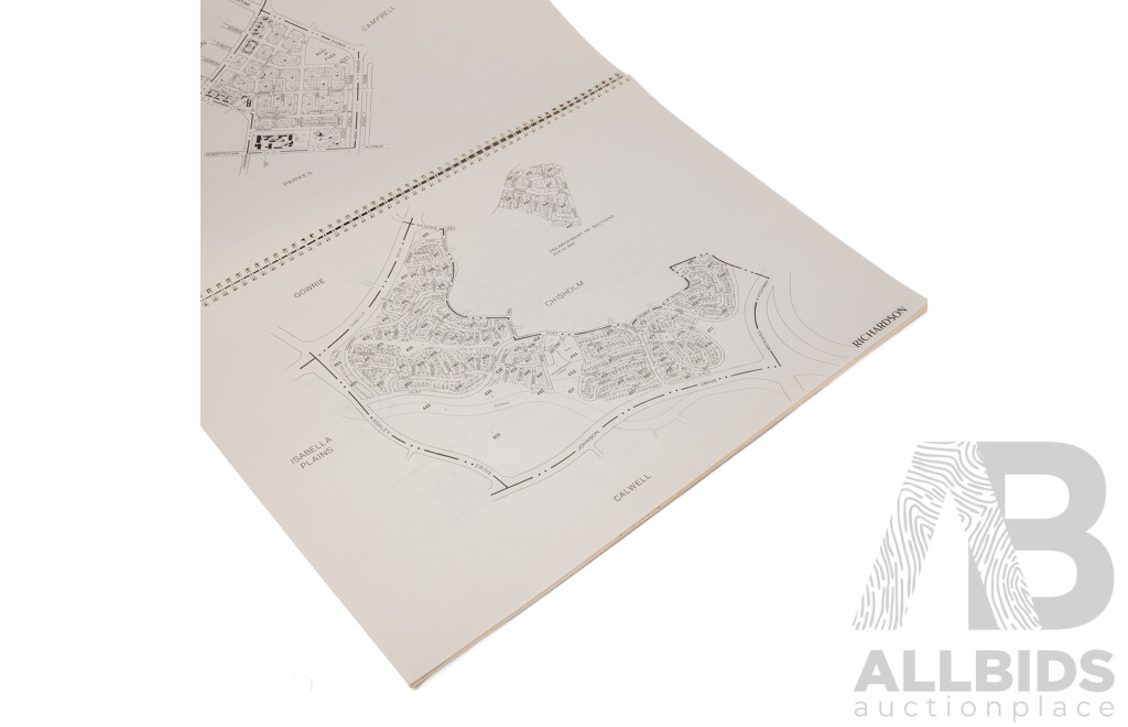 Bound Folio of Maps of Canberra by Suburbs; 1991 Edition