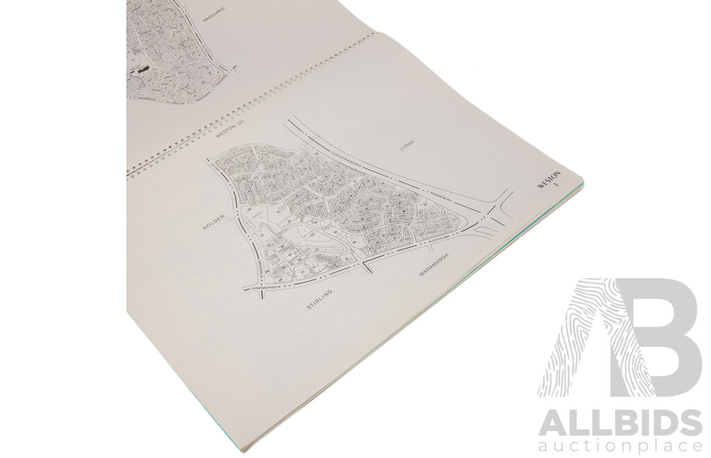 Bound Folio of Maps of Canberra by Suburbs; 1991 Edition
