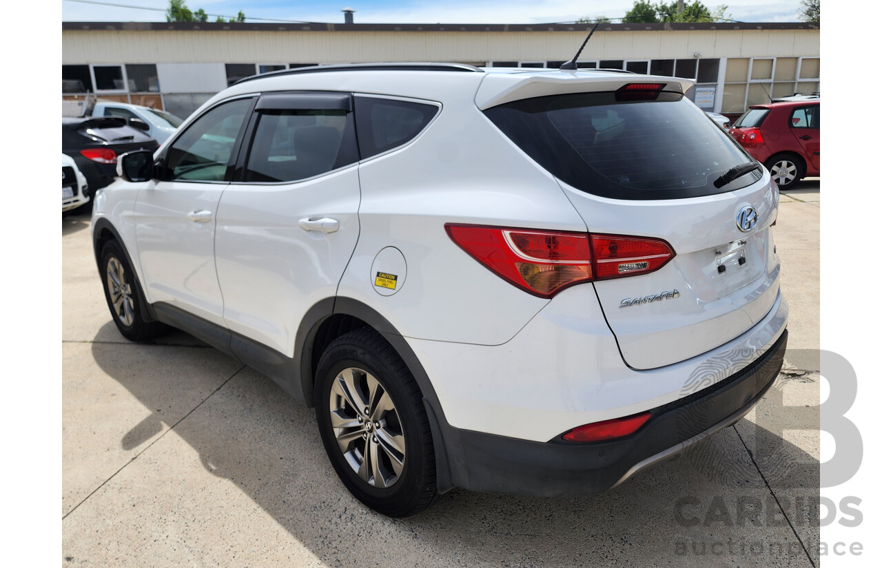 11/2013 Hyundai Santa Fe Active CRDi (4x4) DM 4d Wagon White 2.2L