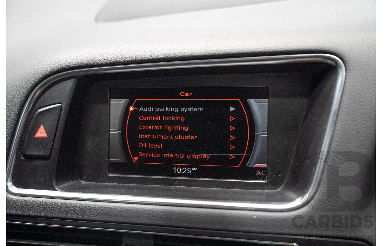 02/2009 Audi Q5 2.0 TDI Quattro (AWD) 8R 4d Wagon Ice Silver Metallic Turbo 2.0L