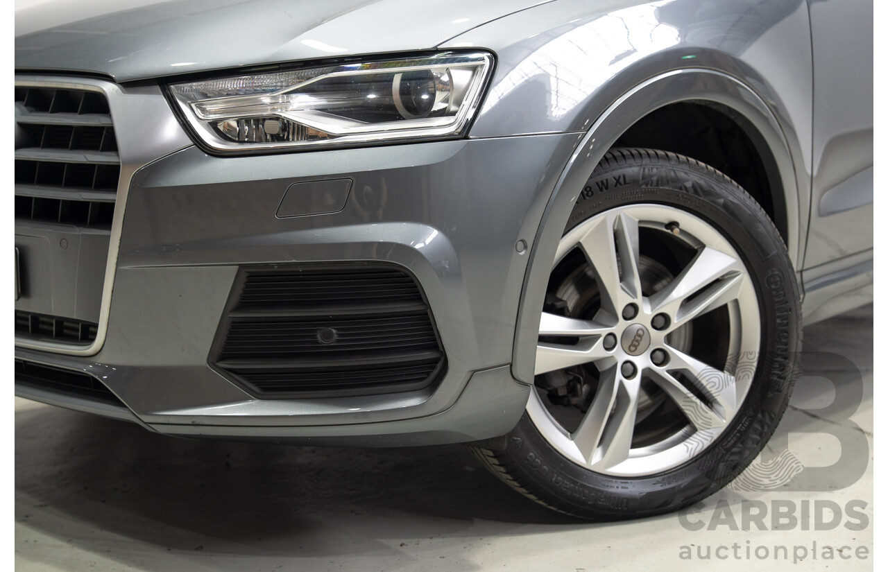 06/2016 Audi Q3 2.0 TFSI Sport Quattro 132kW (AWD) 8U MY16 4d Wagon Monsoon Gray Metallic Turbo 2.0L