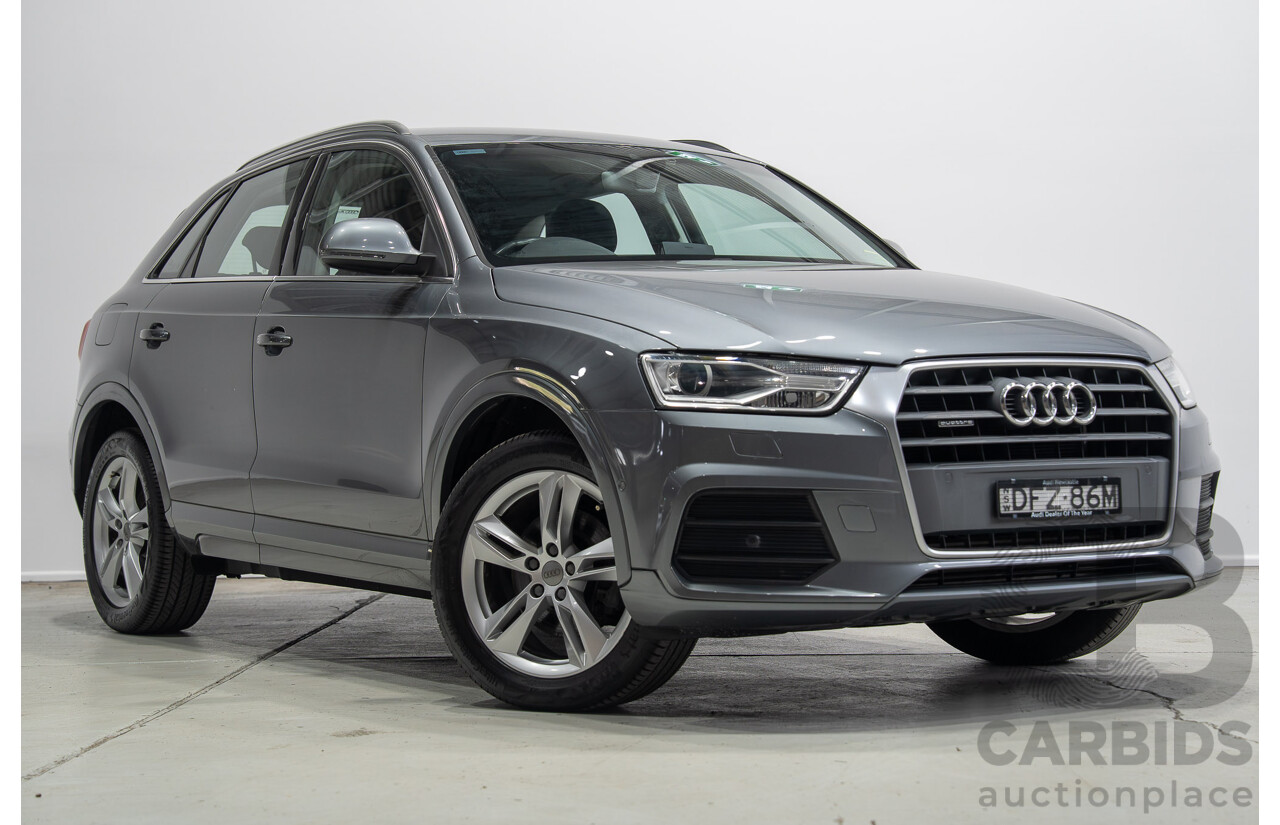 06/2016 Audi Q3 2.0 TFSI Sport Quattro 132kW (AWD) 8U MY16 4d Wagon Monsoon Gray Metallic Turbo 2.0L