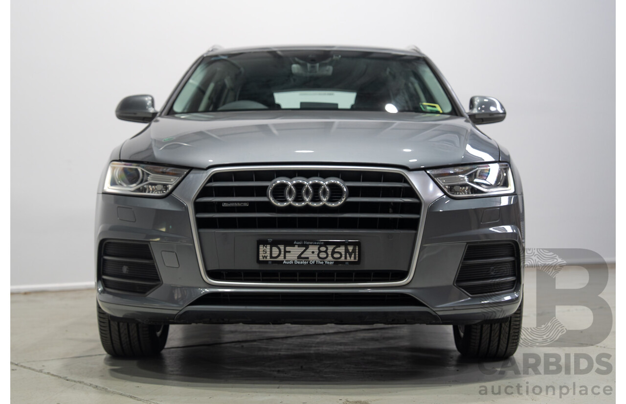 06/2016 Audi Q3 2.0 TFSI Sport Quattro 132kW (AWD) 8U MY16 4d Wagon Monsoon Gray Metallic Turbo 2.0L