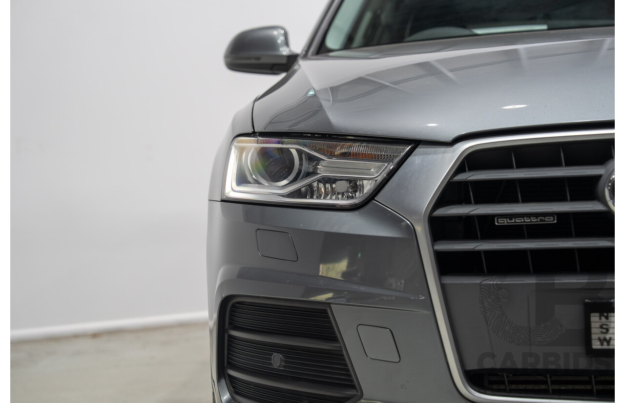 06/2016 Audi Q3 2.0 TFSI Sport Quattro 132kW (AWD) 8U MY16 4d Wagon Monsoon Gray Metallic Turbo 2.0L