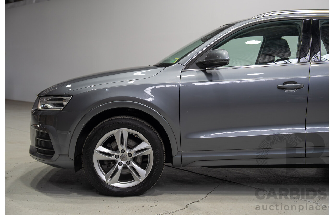 06/2016 Audi Q3 2.0 TFSI Sport Quattro 132kW (AWD) 8U MY16 4d Wagon Monsoon Gray Metallic Turbo 2.0L