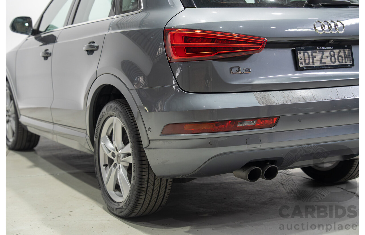 06/2016 Audi Q3 2.0 TFSI Sport Quattro 132kW (AWD) 8U MY16 4d Wagon Monsoon Gray Metallic Turbo 2.0L
