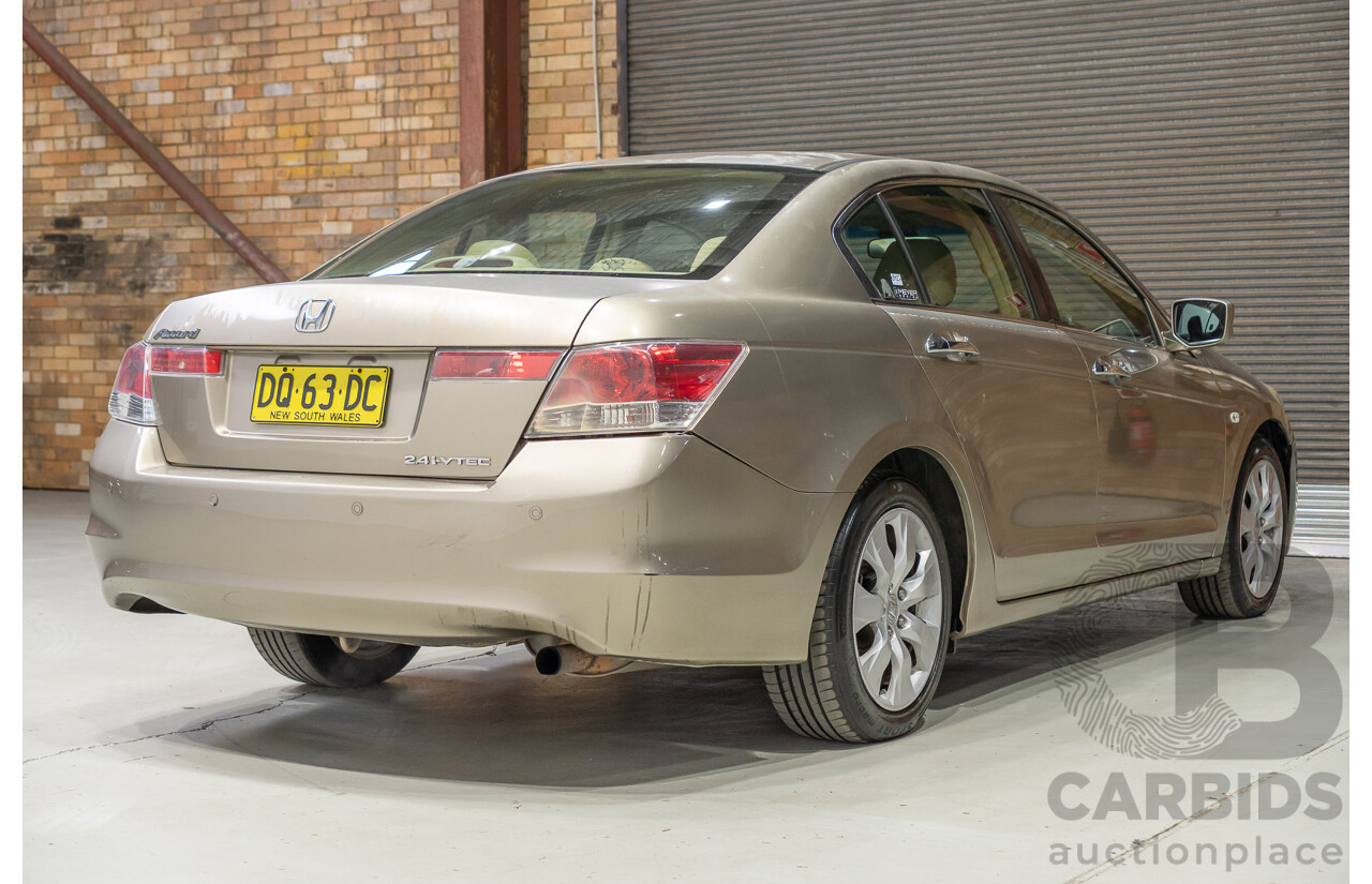 07/2008 Honda Accord VTi-L 4d Sedan Bold Beige Metallic 2.4L