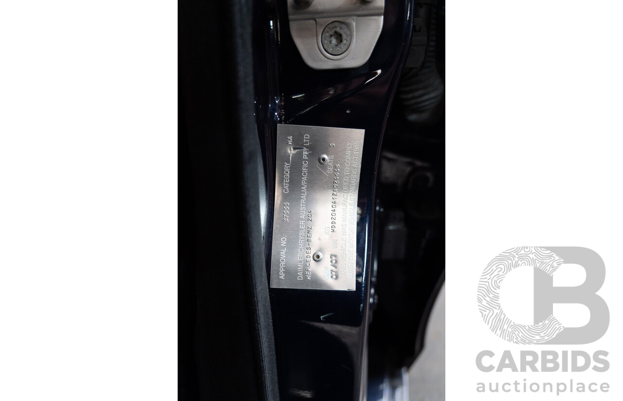 07/2007 Mercedes Benz C200 Kompressor Classic W204 4d Sedan Tanzanite Blue Metallic Supercharged 1.8L
