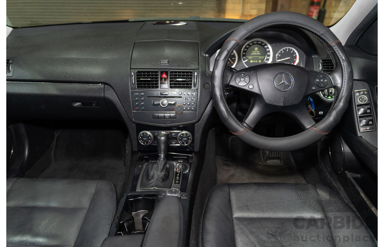 07/2007 Mercedes Benz C200 Kompressor Classic W204 4d Sedan Tanzanite Blue Metallic Supercharged 1.8L