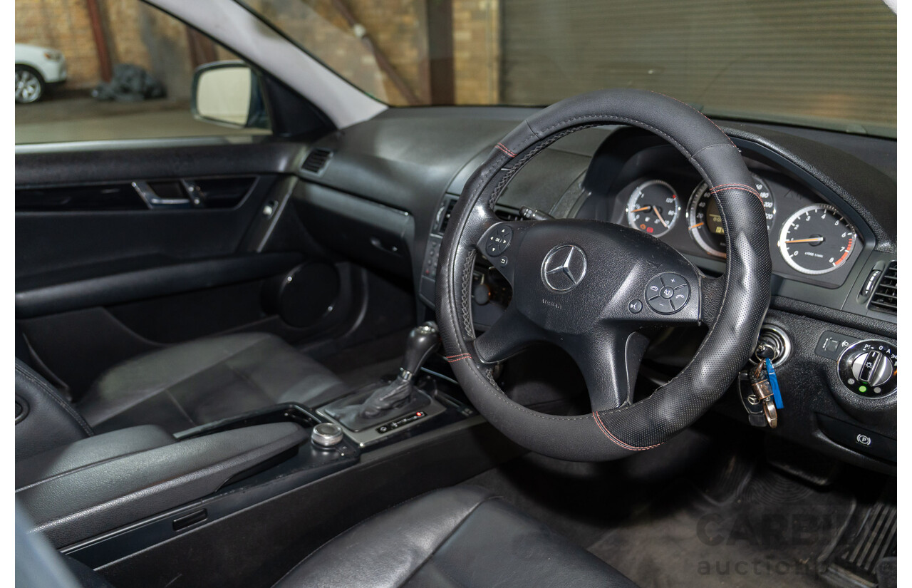 07/2007 Mercedes Benz C200 Kompressor Classic W204 4d Sedan Tanzanite Blue Metallic Supercharged 1.8L