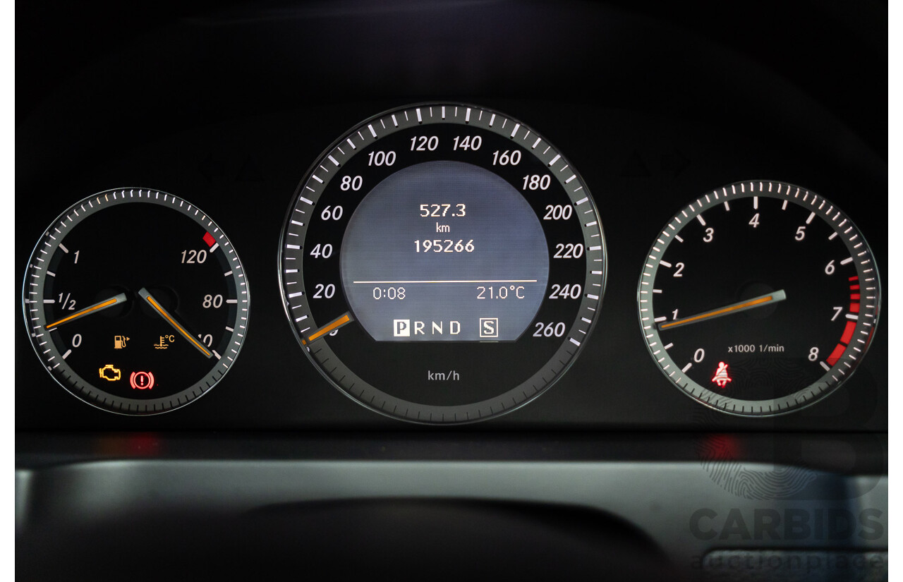 07/2007 Mercedes Benz C200 Kompressor Classic W204 4d Sedan Tanzanite Blue Metallic Supercharged 1.8L