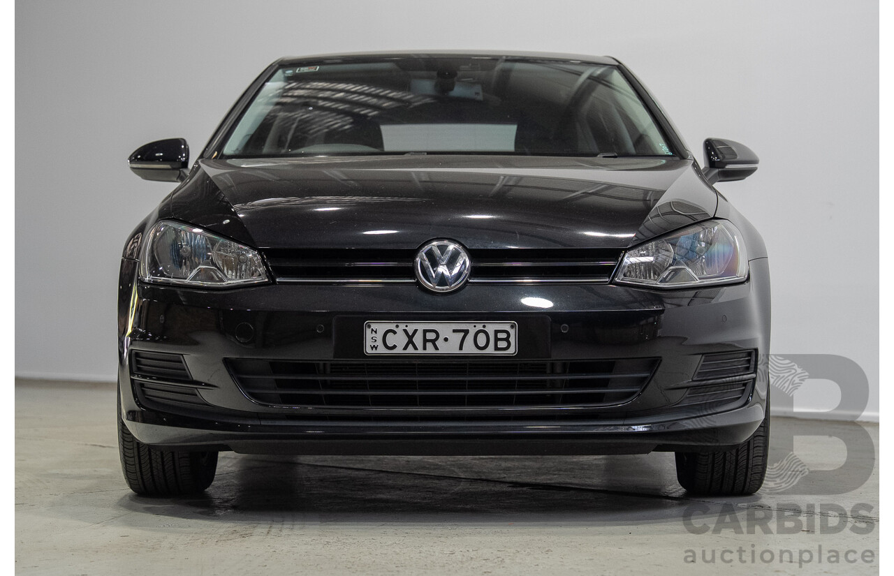 02/2015 Volkswagen Golf 90 TSI AU MY15 5d Hatchback Deep Black Pearl Turbo 1.4L