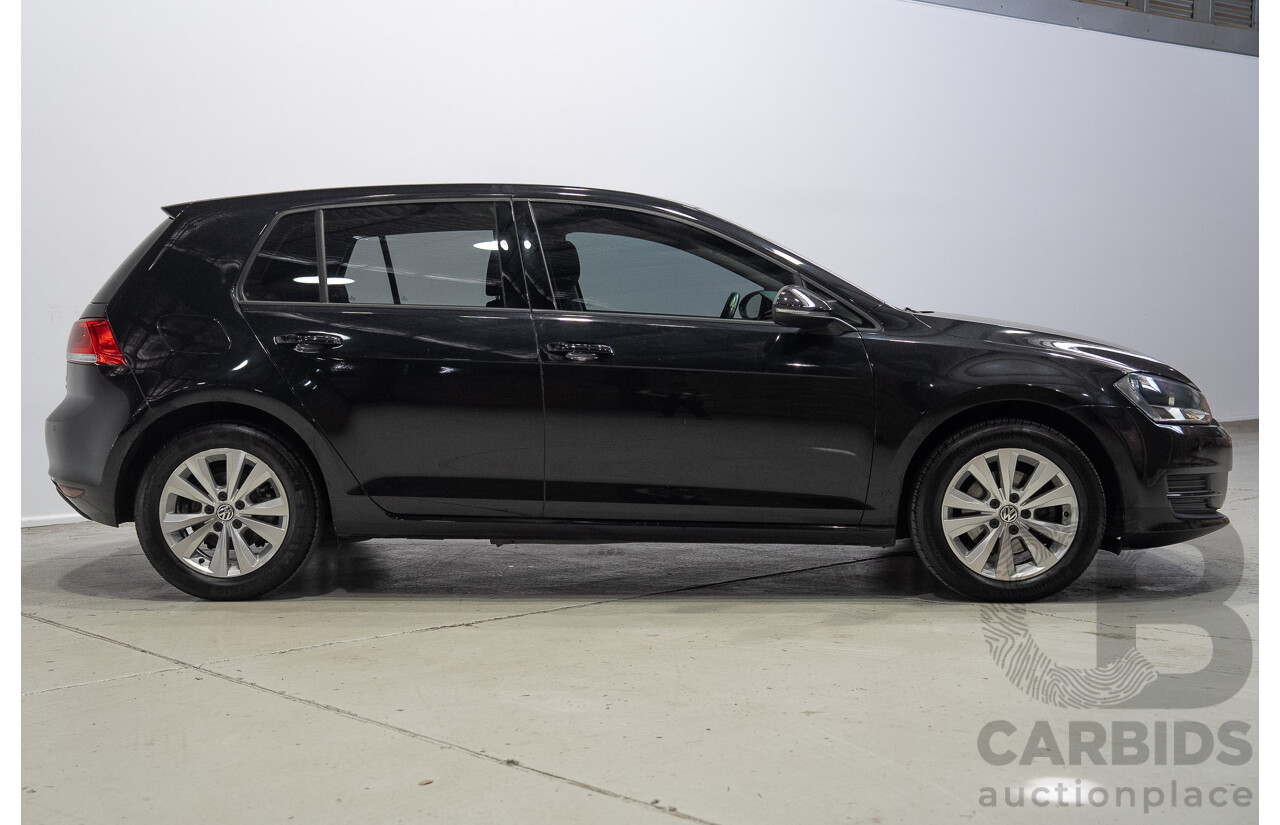 02/2015 Volkswagen Golf 90 TSI AU MY15 5d Hatchback Deep Black Pearl Turbo 1.4L