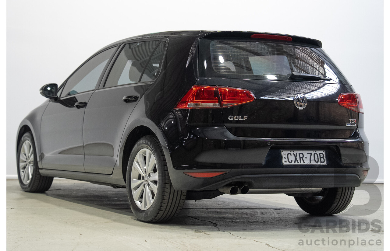 02/2015 Volkswagen Golf 90 TSI AU MY15 5d Hatchback Deep Black Pearl Turbo 1.4L