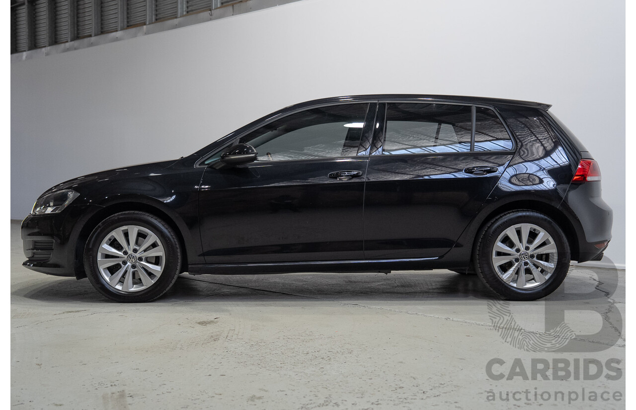 02/2015 Volkswagen Golf 90 TSI AU MY15 5d Hatchback Deep Black Pearl Turbo 1.4L