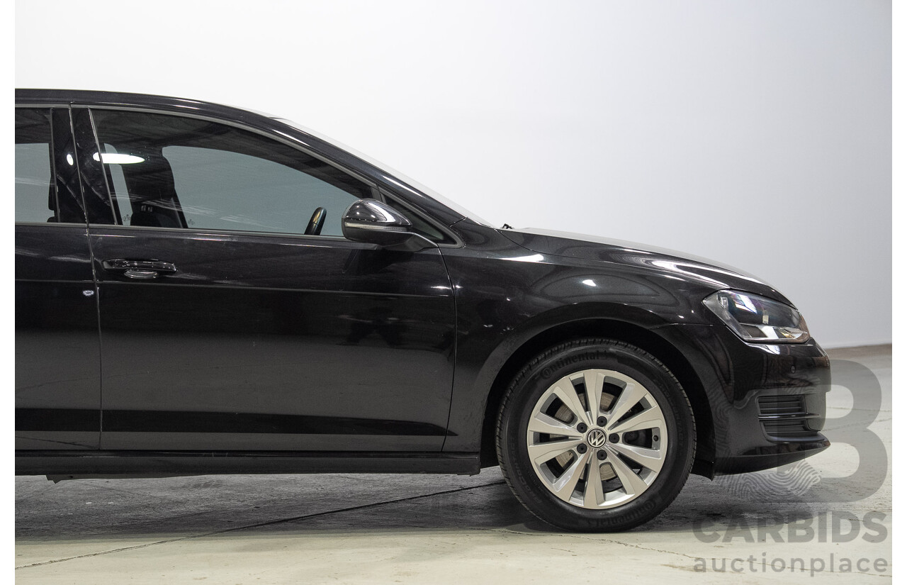 02/2015 Volkswagen Golf 90 TSI AU MY15 5d Hatchback Deep Black Pearl Turbo 1.4L