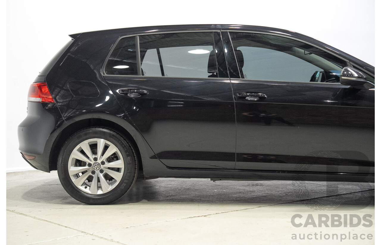 02/2015 Volkswagen Golf 90 TSI AU MY15 5d Hatchback Deep Black Pearl Turbo 1.4L