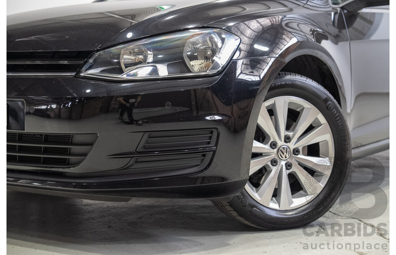 02/2015 Volkswagen Golf 90 TSI AU MY15 5d Hatchback Deep Black Pearl Turbo 1.4L