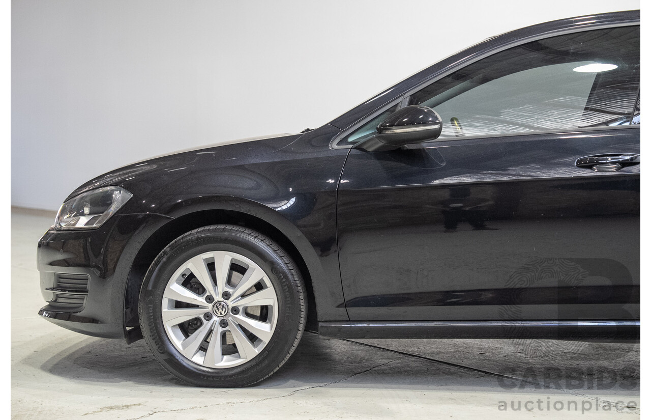 02/2015 Volkswagen Golf 90 TSI AU MY15 5d Hatchback Deep Black Pearl Turbo 1.4L