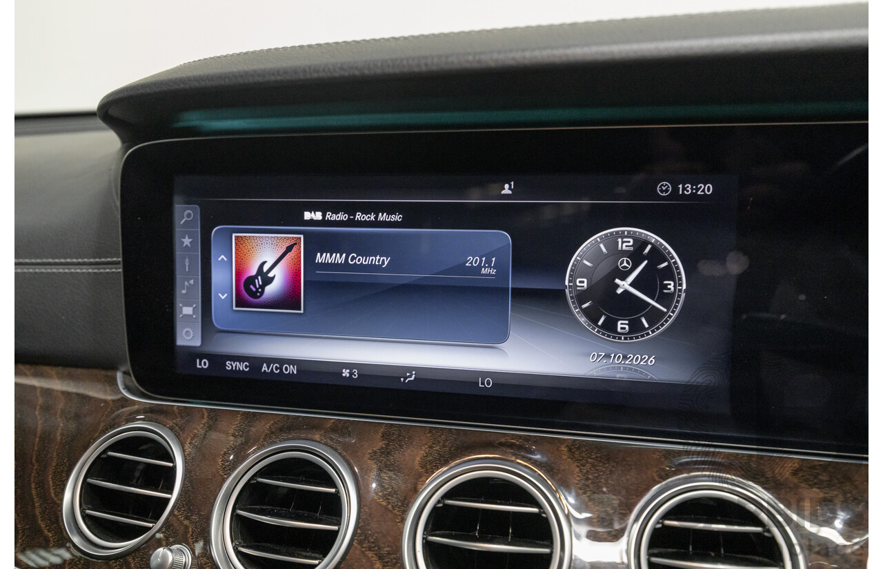 2/2019 Mercedes-Benz E220d 213 MY19 4d Saloon Obsidian Black Metallic Turbo 2.0L