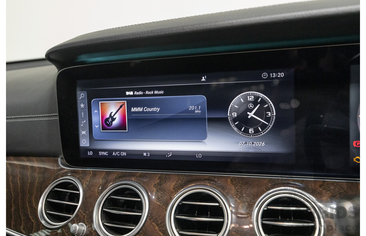 2/2019 Mercedes-Benz E220d 213 MY19 4d Saloon Obsidian Black Metallic Turbo 2.0L