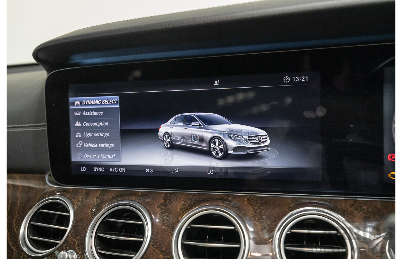 2/2019 Mercedes-Benz E220d 213 MY19 4d Saloon Obsidian Black Metallic Turbo 2.0L