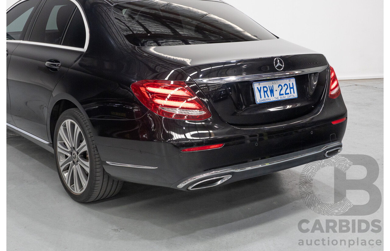 2/2019 Mercedes-Benz E220d 213 MY19 4d Saloon Obsidian Black Metallic Turbo 2.0L