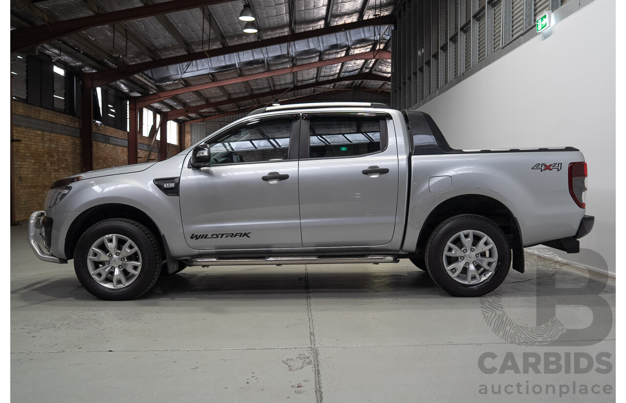 02/2014 Ford Ranger Wildtrak 3.2 (4x4) PX 4d Dual Cab Utility Highlight Silver Turbo Diesel 3.2L