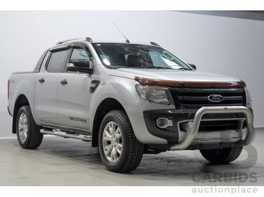 02/2014 Ford Ranger Wildtrak 3.2 (4x4) PX 4d Dual Cab Utility Highlight Silver Turbo Diesel 3.2L
