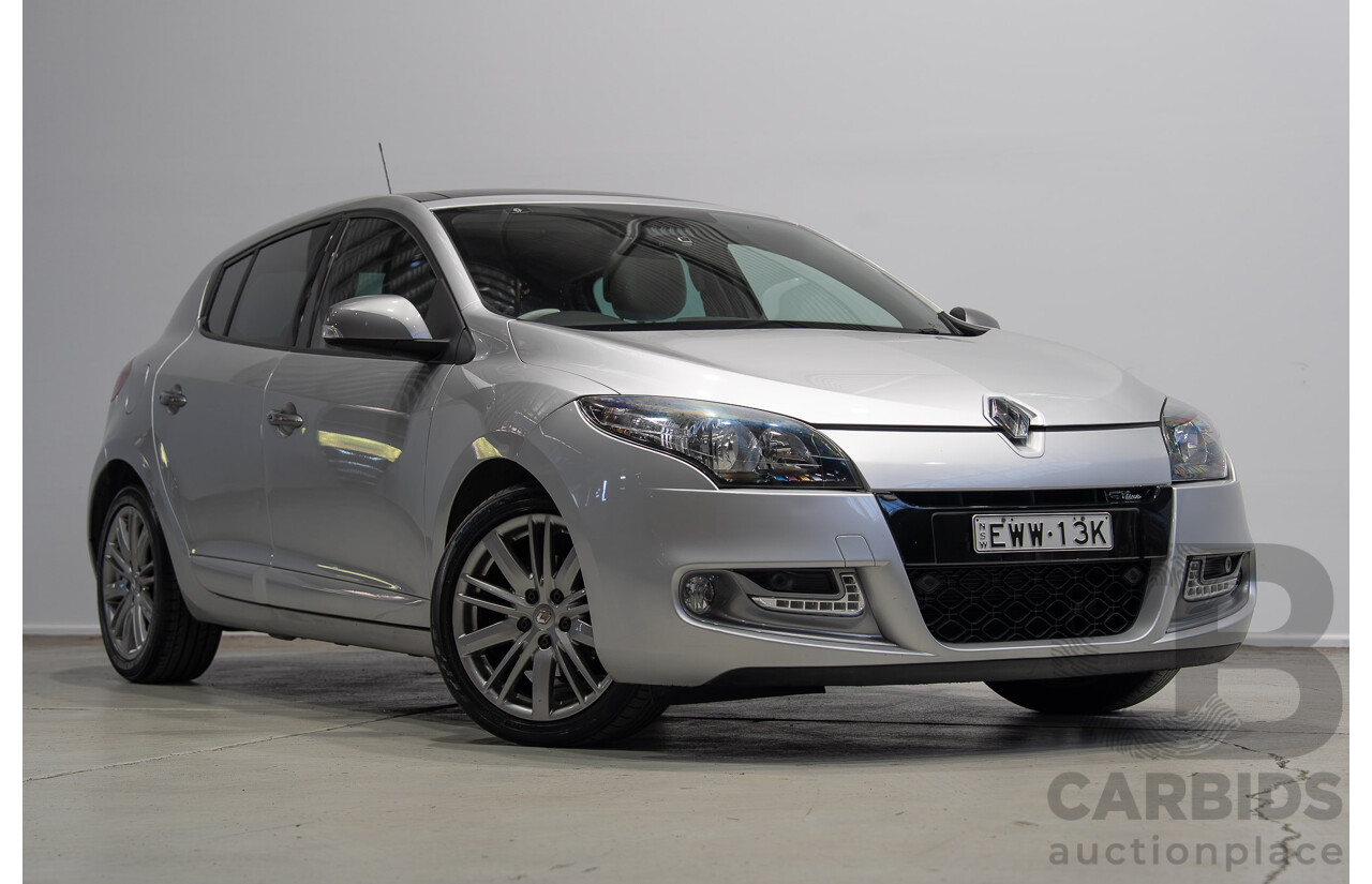 10/2013 Renault Megane GT-Line B95 5d Hatchback Silver 2.0L