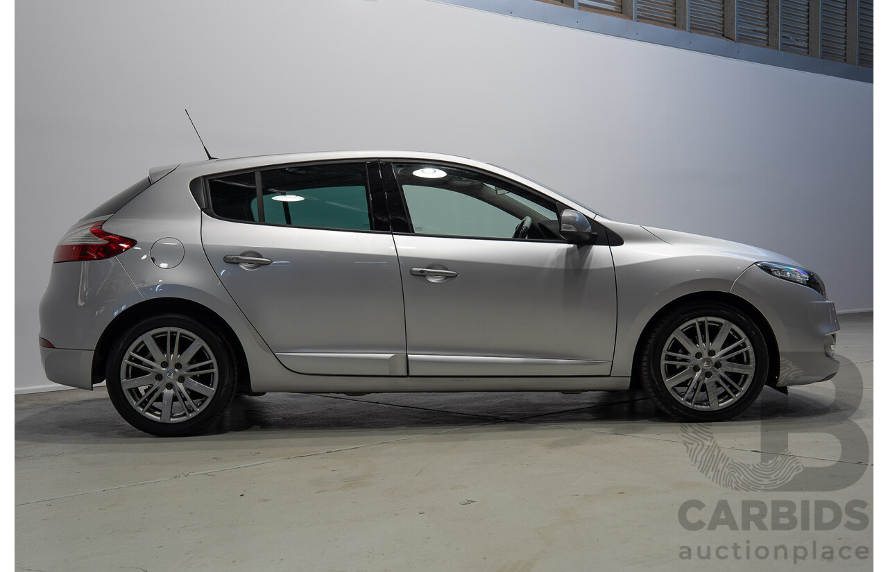 10/2013 Renault Megane GT-Line B95 5d Hatchback Silver 2.0L