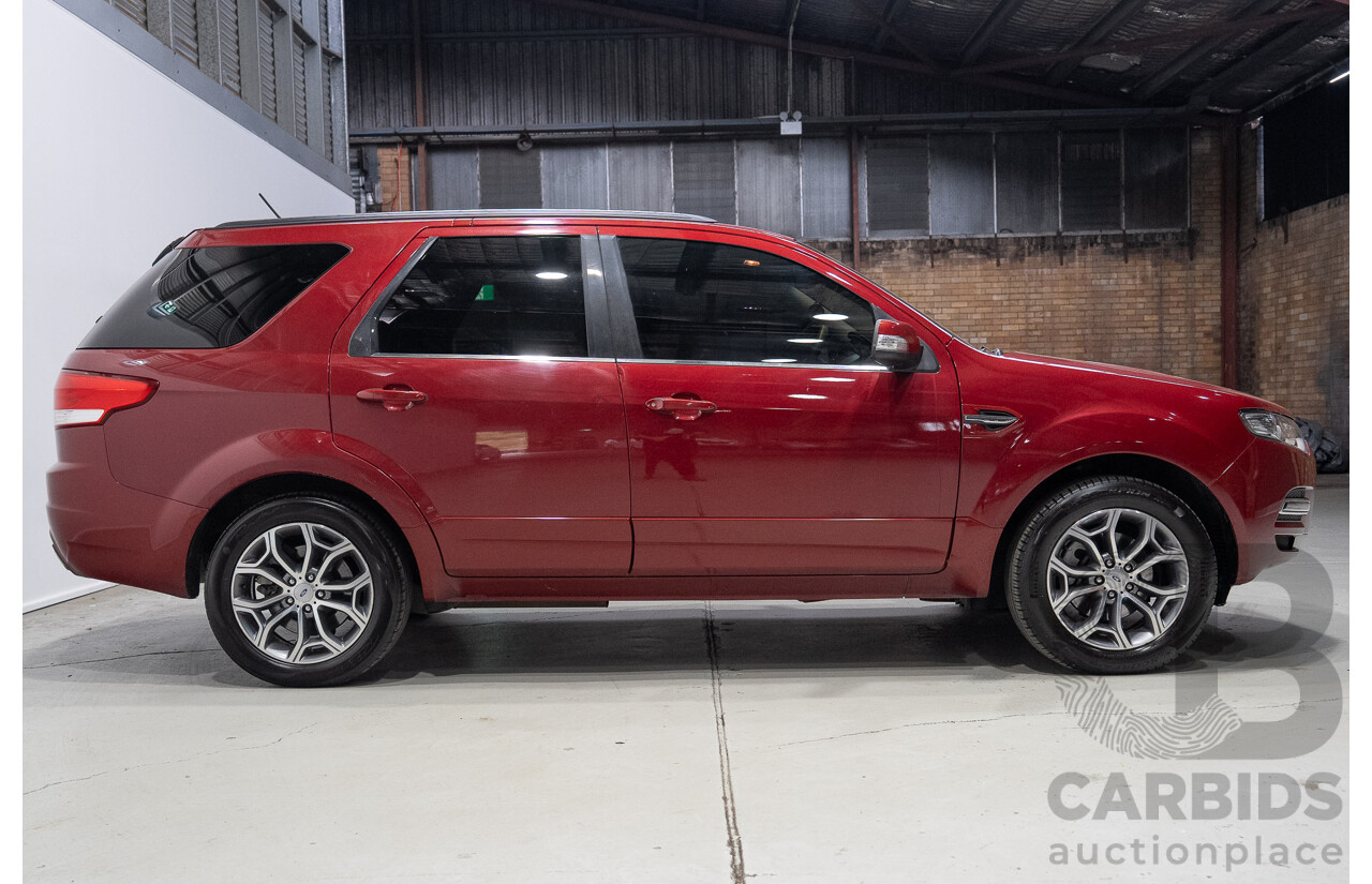 04/2013 Ford Territory Titanium SZ 4d Wagon Emperor Red Turbo Diesel V6 2.7L - 7 Seater