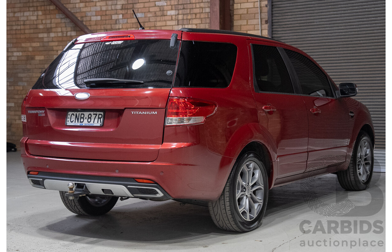 04/2013 Ford Territory Titanium SZ 4d Wagon Emperor Red Turbo Diesel V6 2.7L - 7 Seater