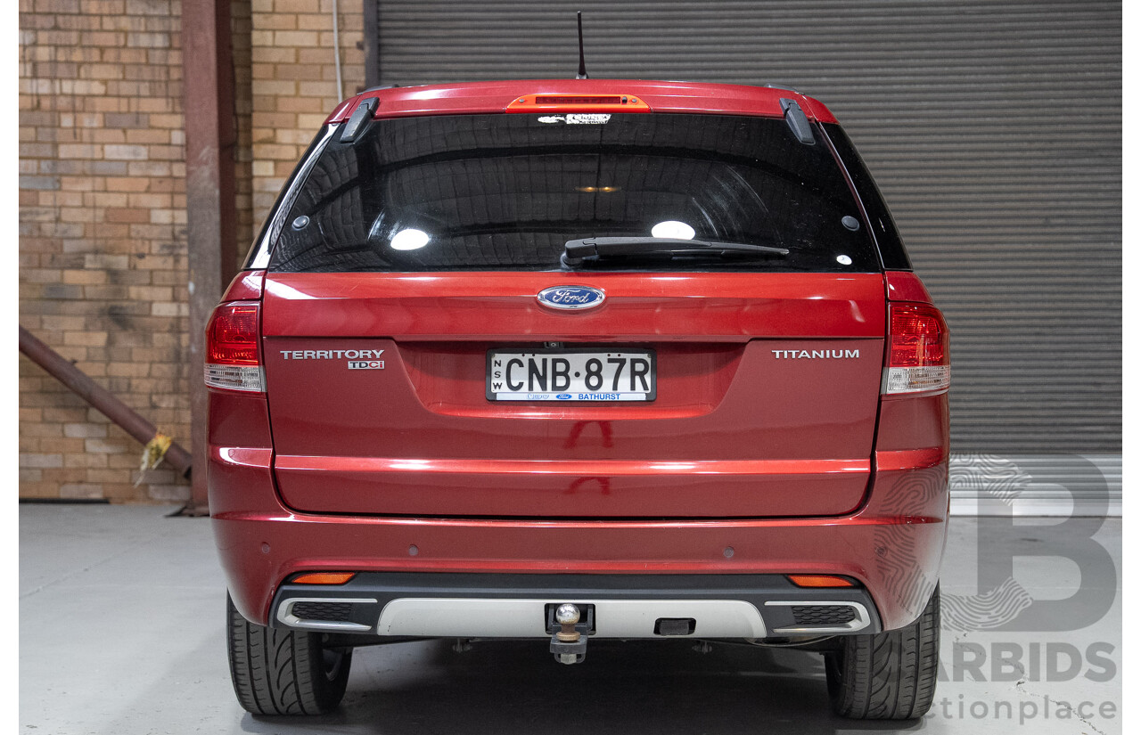 04/2013 Ford Territory Titanium SZ 4d Wagon Emperor Red Turbo Diesel V6 2.7L - 7 Seater